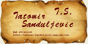 Tatomir Sanduljević vizit kartica
